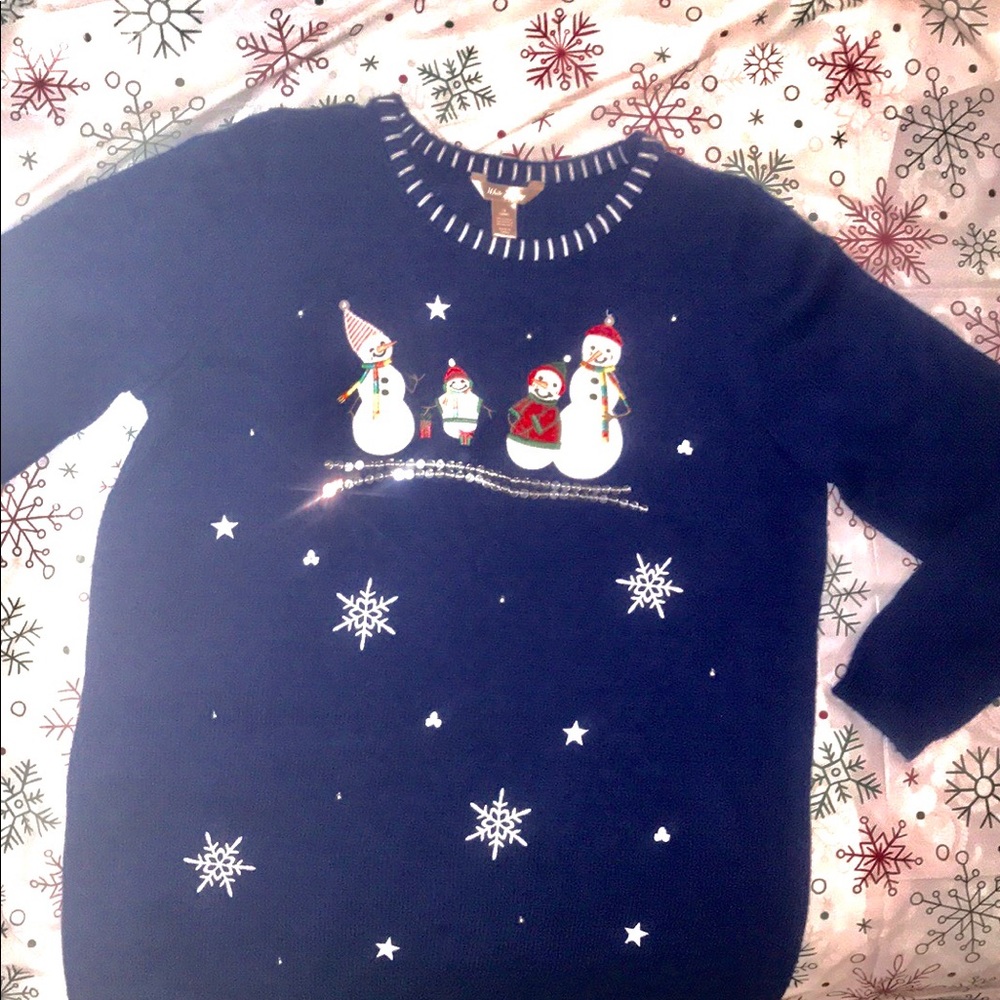 Christmas Sweater Snowman Fam